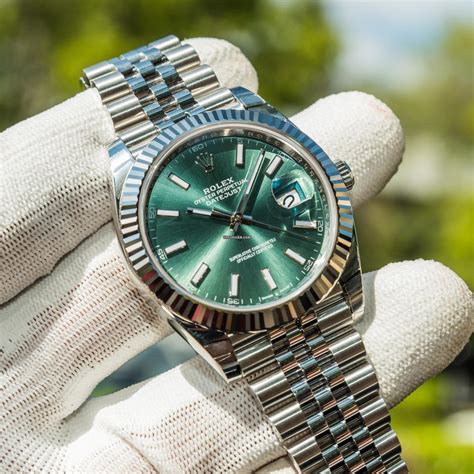 men green dial rolex|Rolex 41mm date just mint dial.